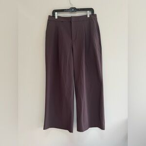 NWT FIGS PRO High Waisted Wide Leg Trouser, Dark Brown, size LP